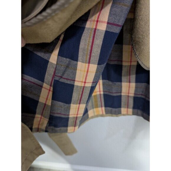 Vintage Oleg Cassini Men Tan Trench Coat 42R Removable Wool Lining Belted - Picture 12 of 16